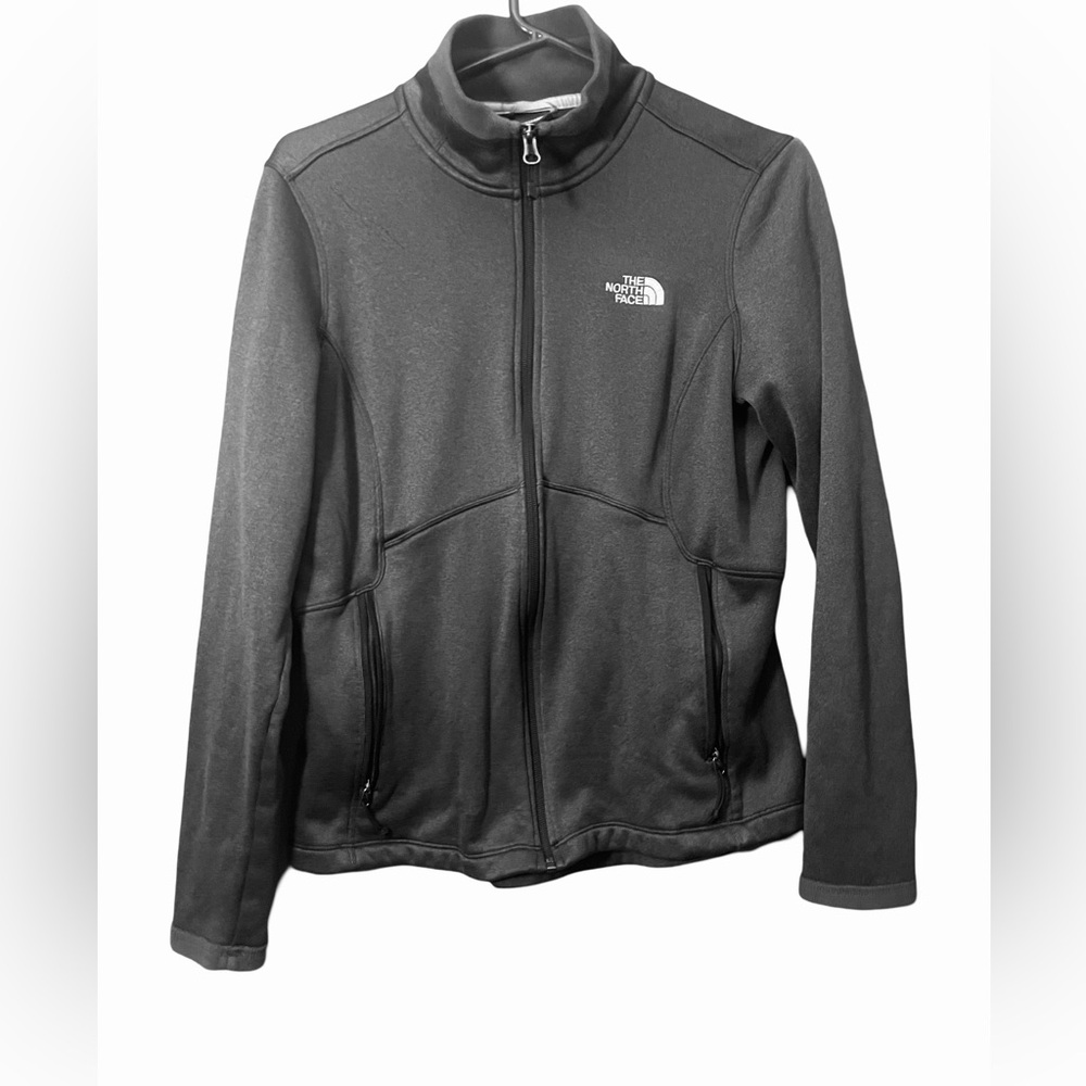 Women’s Gray Full Zip Up Fleece Lined North Face Jacket